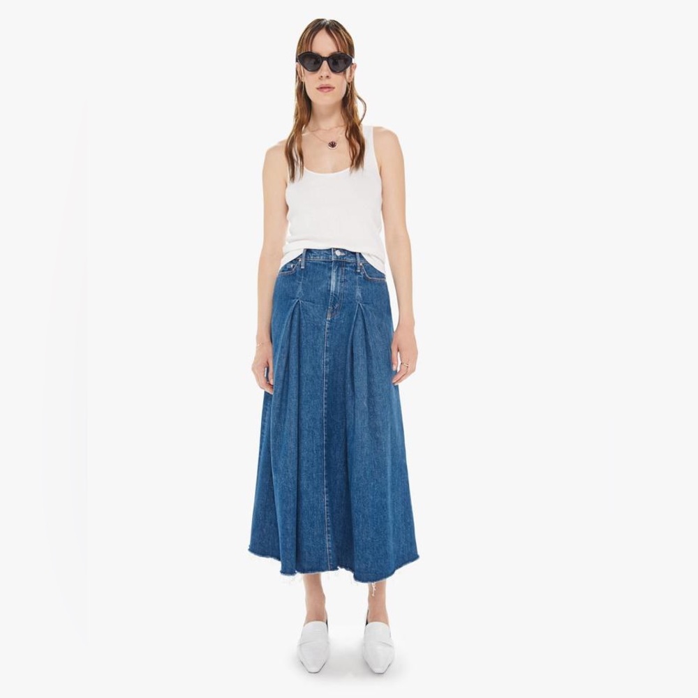 The pleated maxi skirt fray by MOTHER